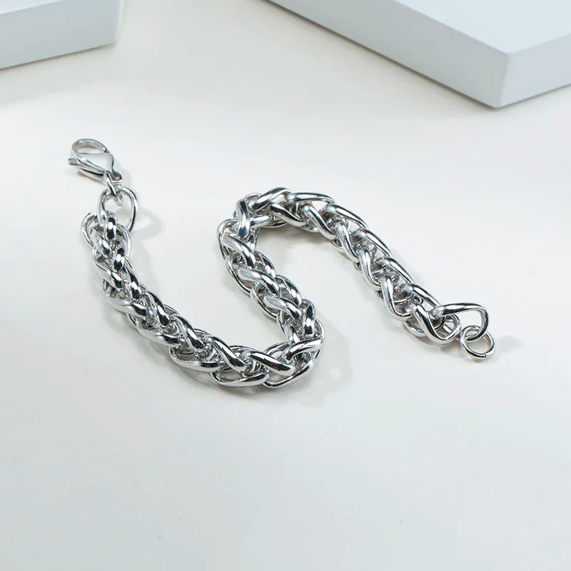 STEEL WHEAT CHAIN BRACELET