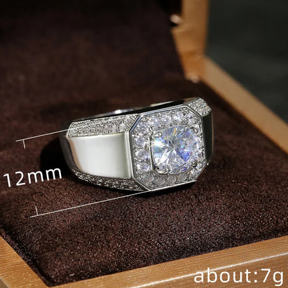 Crystal Zircon Stone Ring