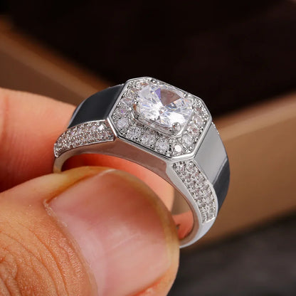 Crystal Zircon Stone Ring