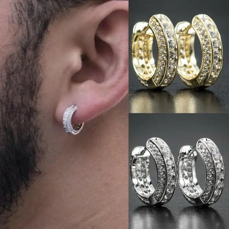 Iced Out Hoop Earrings